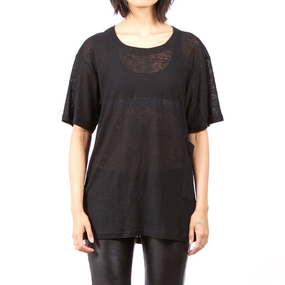 unisex oversized linen tee - Picture 4 of 4